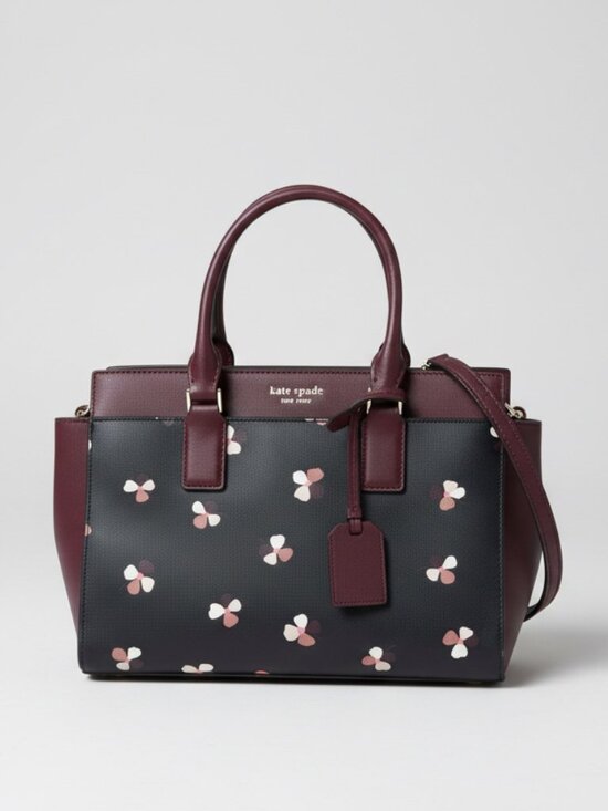 kate spade Handbags - Kate Spade black and burgundy Cameron Dusk Buds bag, LIKE NEW!